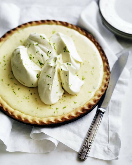 CONDENSED MILK: Neil Perry's key lime pie <a href="http://www.goodfood.com.au/good-food/cook/recipe/key-lime-pie-20120508-29tzc.html"><b>(recipe here).</b></a> Photo: William Meppem