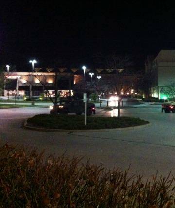 The Galleria shopping centre in Clayton, Missouri, is patrolled by military Humvees. Photo: Daniel Fallon