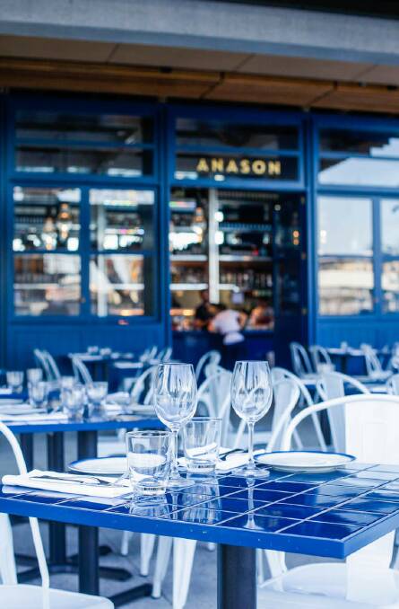 With its glossy blue tiles and bayside location, Anason channels the coastal charms of Turkey. Photo: Ken Merrigan