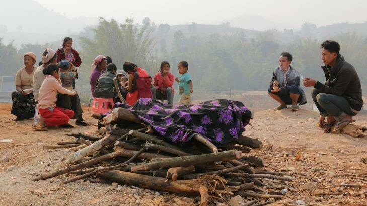 Myanmar refugees shelter in a village near Nansan, in China's Yunnan Province. Photo: Sanghee Liu