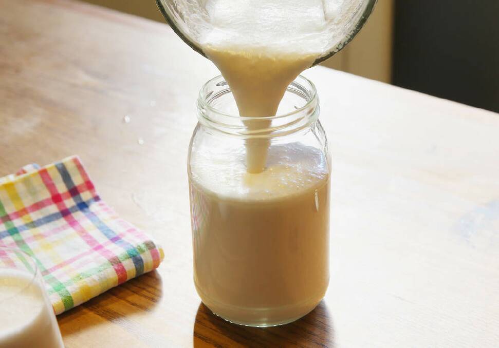 This recipe makes 500ml of almond milk, which can be frozen or will keep in a fridge for up to three days. Photo: Scott Barbour