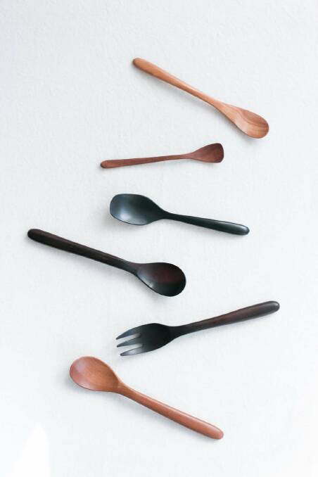 Assorted Sands Made wooden cutlery in rosewood and sapodilla, from $5.95 a piece, sandsmade.com. Photo: Supplied