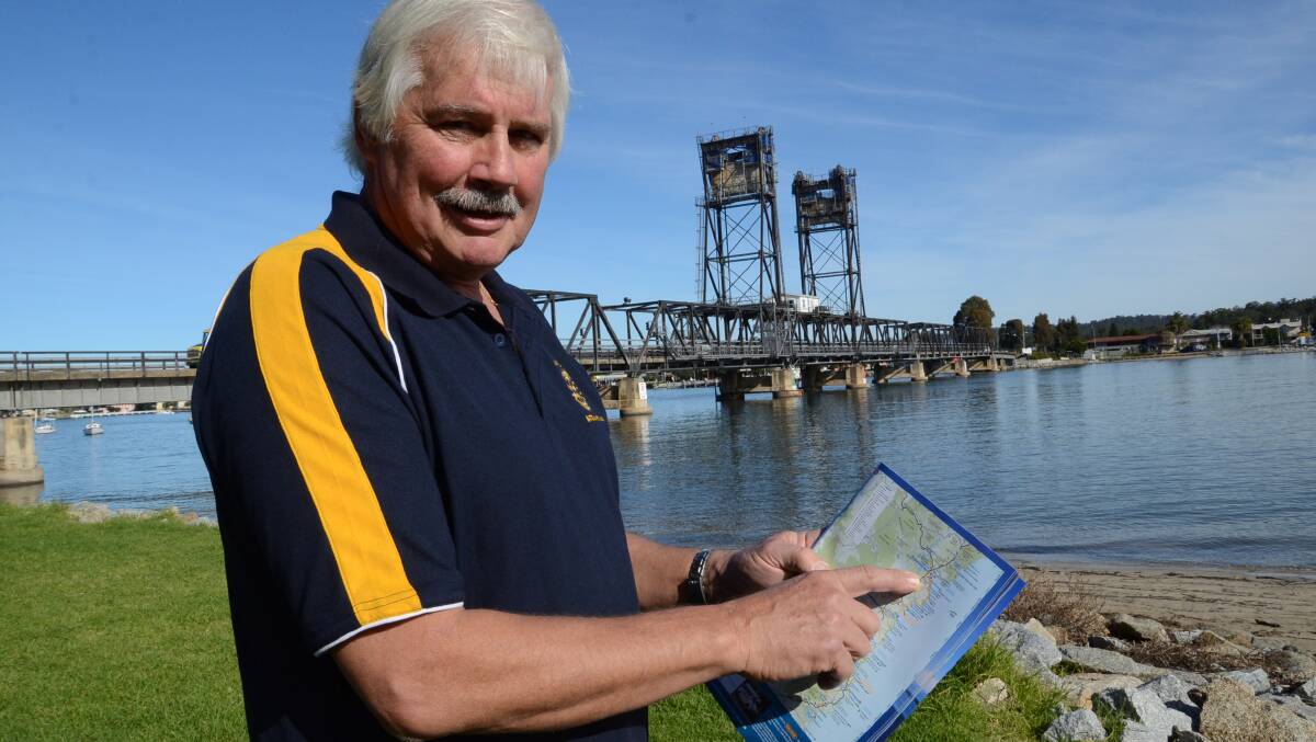 ON THE TRAIL: Batemans Bay Rotary Club’s special projects director David Ashford is helping to establish a Rotary Trail throughout Batemans Bay.