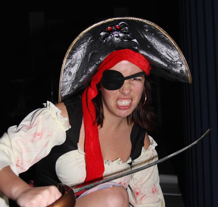 Pirate lass Jillian Riethmuller is primed for pillaging on Saturday night.