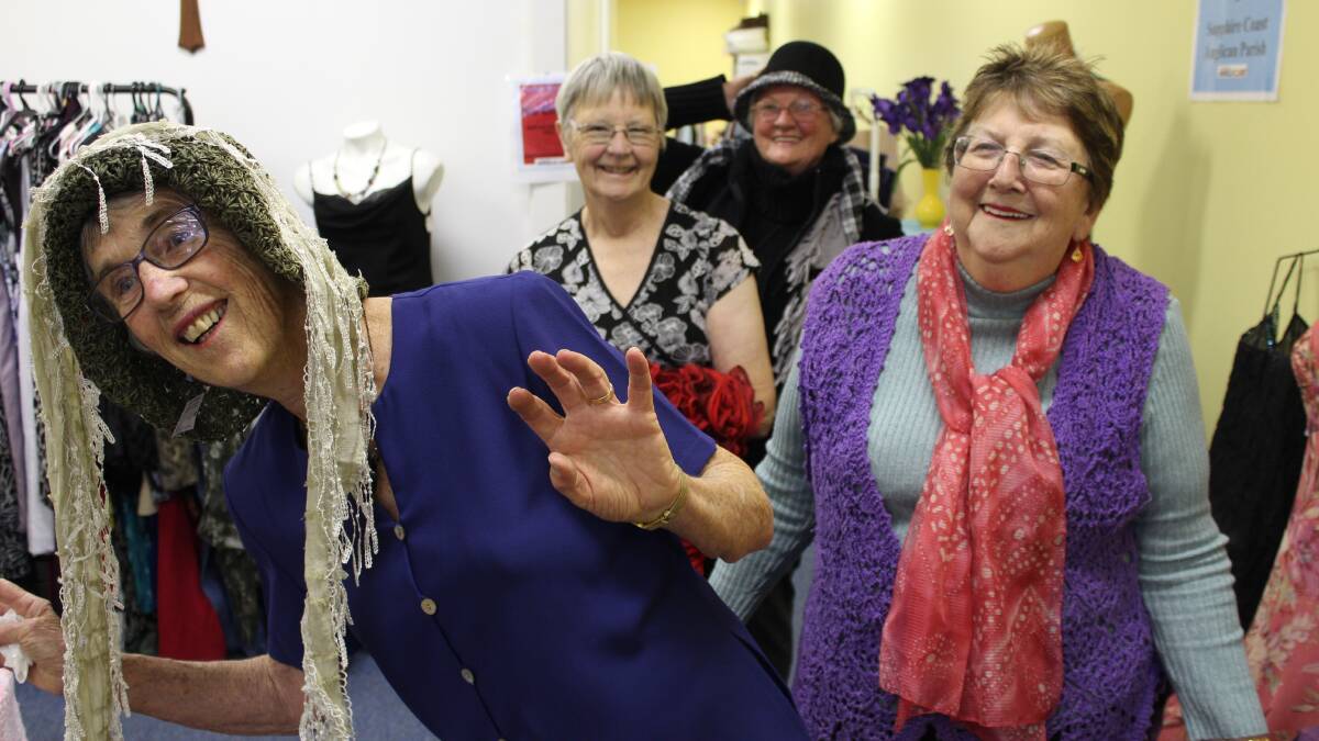 Friends of the Eden Killer Whale Museum, (from left) Margaret Sheaves, Celia Hannan, Shirley McCamish and Val Barber are busily preparing for Friday night’s fashion parade.