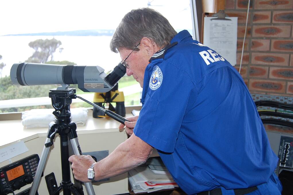 Organisations including Marine Rescue Eden are calling for volunteers to join their ranks, such as former navy officer Richard Lamacraft, pictured here tracking a vessel at the Eden station.