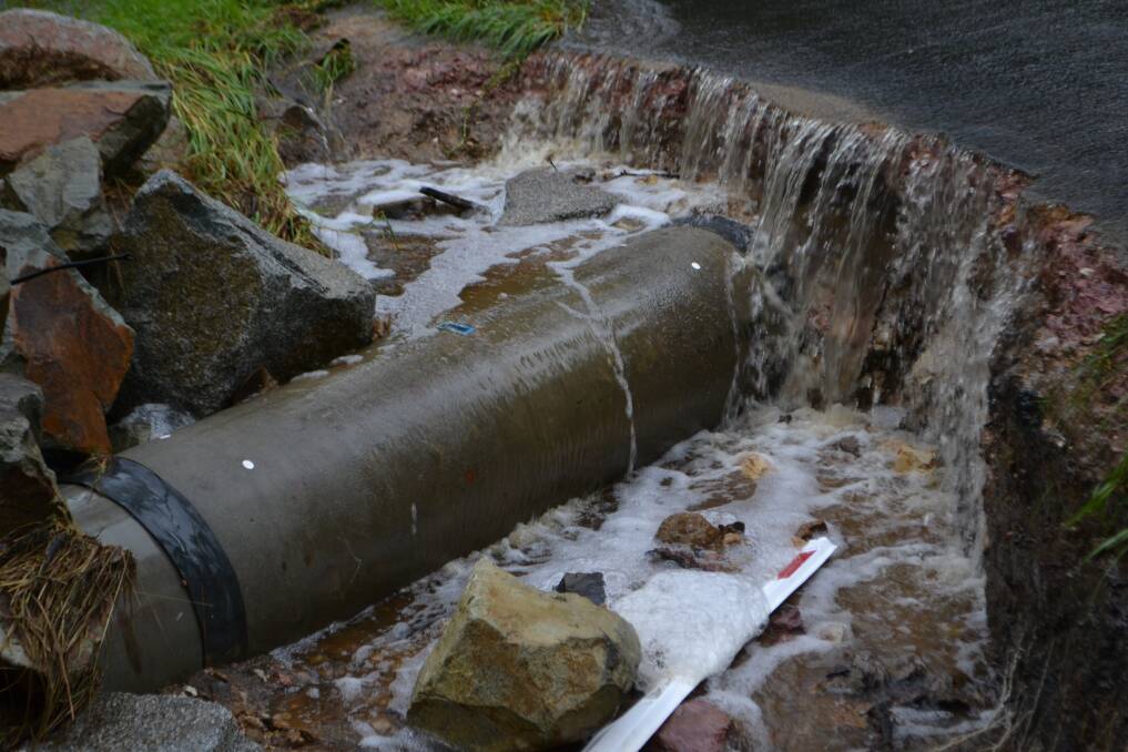 Drains and culverts struggle to cope with Thursday’s run off.
