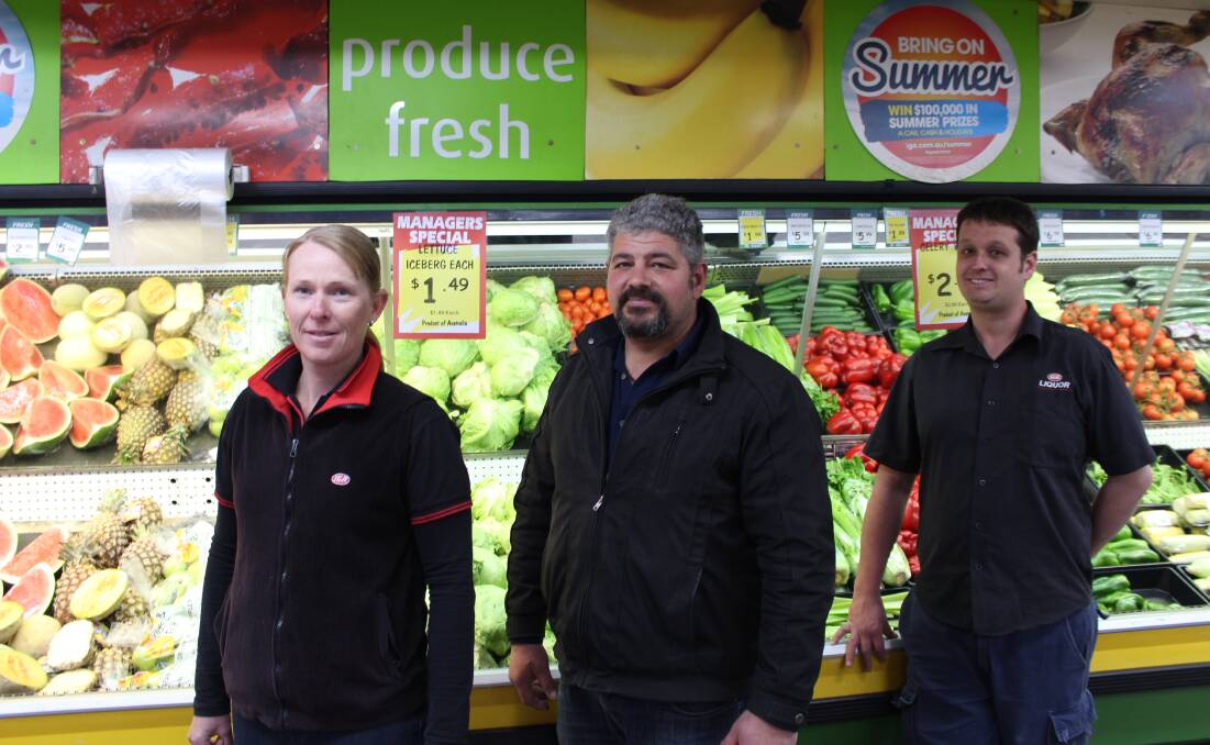 IGA Eden’s Kerrie Chester, Con Castrissios and Chris Ceder are thrilled with the supermarket’s multiple Excellence in Eden Bussiness Awards nominations.