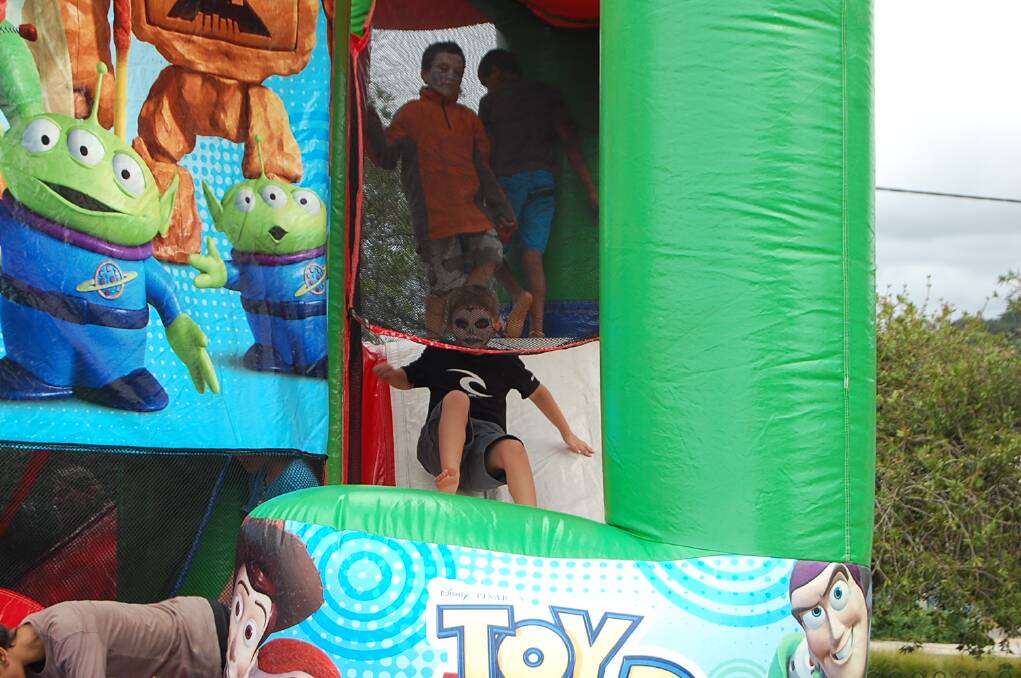 The slide proved to be popular among the kids at the Eden Public School fete on Wednesday.
