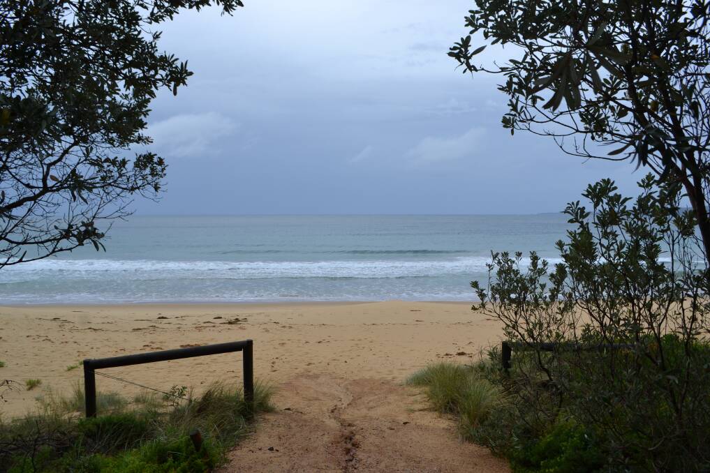 Aslings beach: Fifty shades of grey around Eden on Thursday morning.