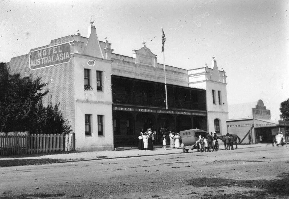 The Hotel Australasia, as it appeared during World War I, is seen by many as a vital historical site in Eden (image courtesy of Angela George).