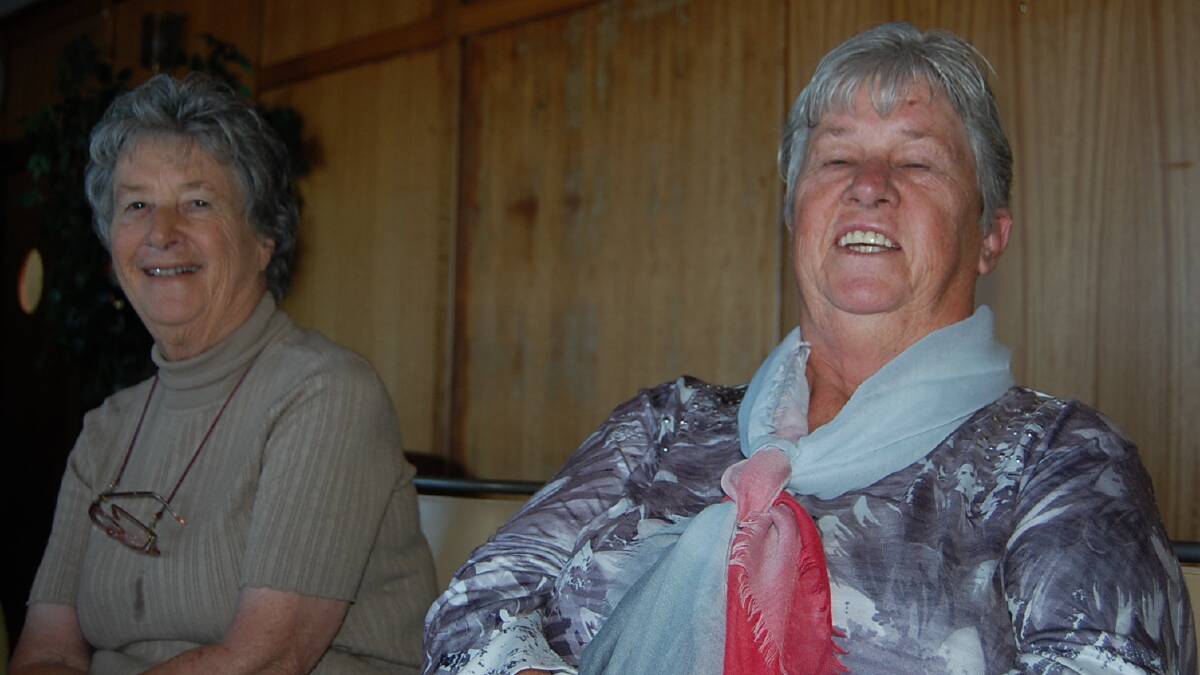Mary O’Donnell (left) and Judy Broderick were inspired by travel presentations on Tuesday.