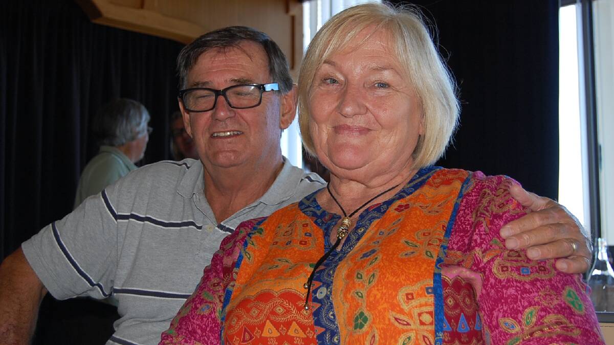 Syd (left) and Brenda Donaldson registered their interest in travel tours after the Eden Fishermen’s club event.
