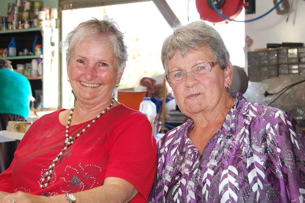 Pat Bell (left) and Marg Ritchie enjoyed lunch to celebrate Seniors Week on Tuesday.