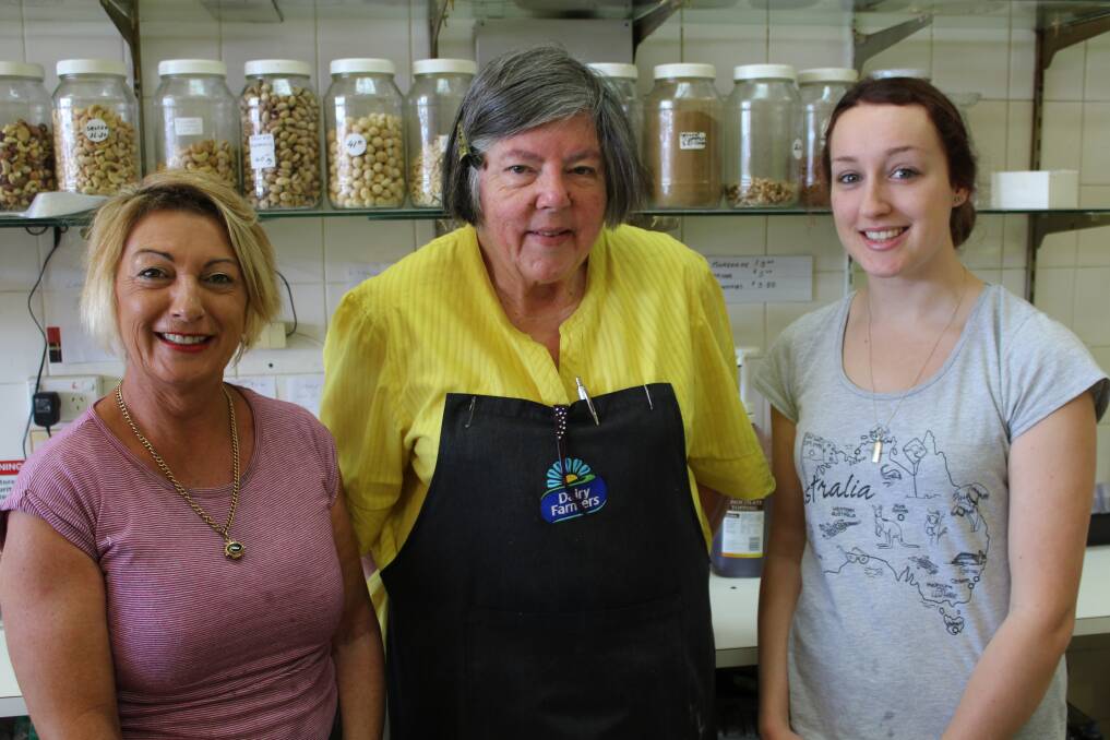 Roswitha's Deli is in the mix for 'best retail business', thanks to the work of staff including (from left) Shiralee Hjorth, Betty Buckland and Madison Swane.