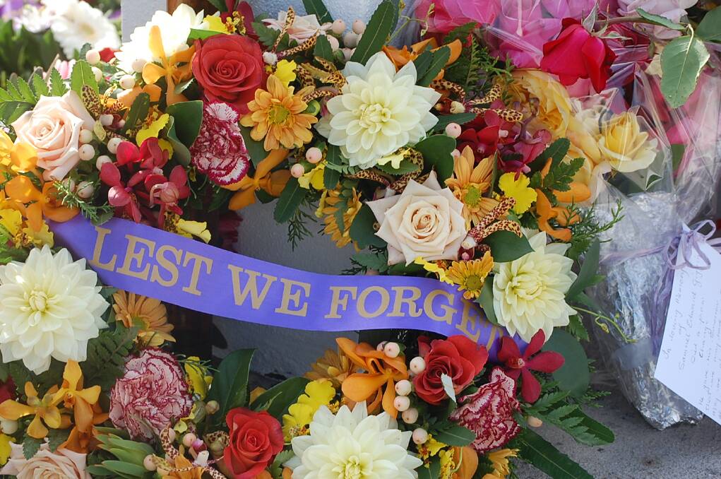 Lest we forget. Wreaths were laid at the Eden cenotaph in memory of our fallen servicemen and women as part of the 11am service on ANZAC Day.