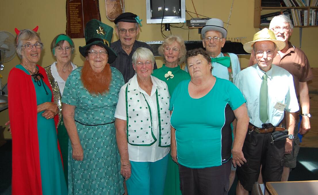 The day’s entertainment, (from left) Margaret Sheaves, Jan Allan, Valma Barber, Ray Meredith, Jo Meredith, Leone Fairweather, Robyn Feilen, Jack Dickenson, Jim Campbell and Vic Robinson.