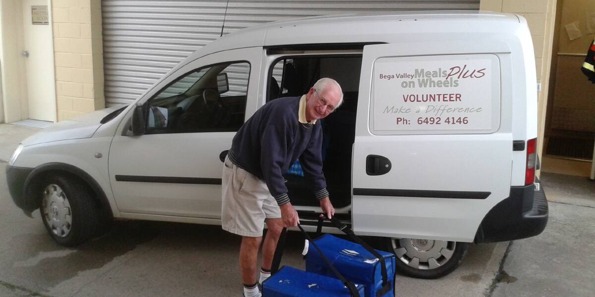 Volunteers are being sought to join driver Alf Caldwell and the team at Bega Valley Meals on Wheels Plus.
