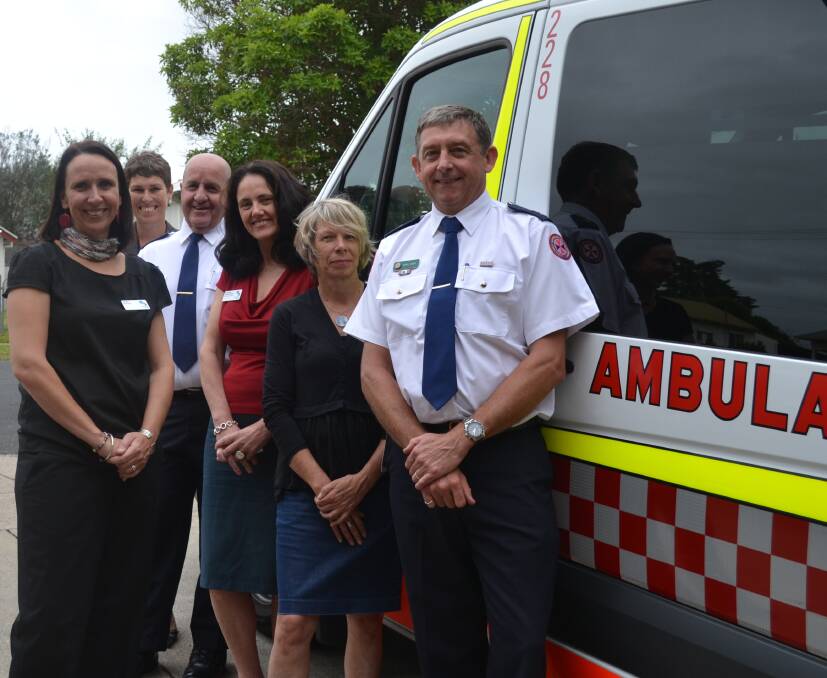 Pictured at the launch of the authorised palliative care plan are (from left) SNSWML after-hours coordinator Kristi Payten, Southern LHD nurse manager Cherie Puckett, NSW Ambulance southern zone manager Peter Cutjar, SNSWML CEO Kathryn Stonestreet, Southern LHD palliative care nurse consultant Jackie Clancy, and NSW Ambulance clinical support manager Mark Gibbs.