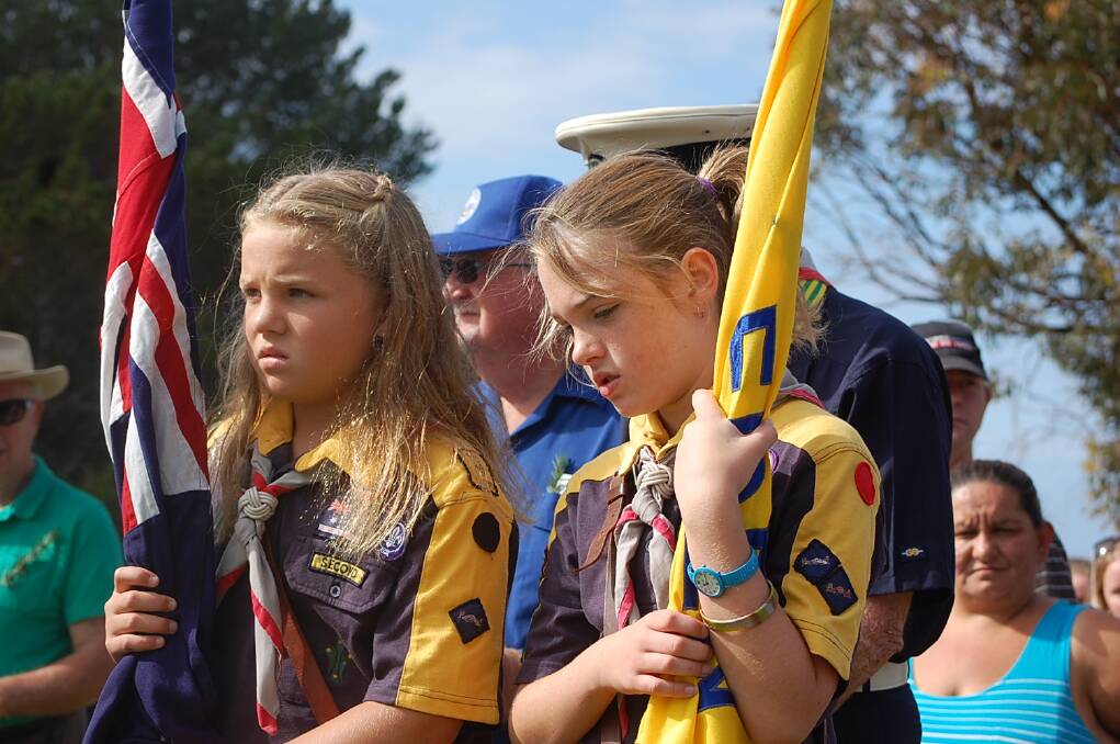 The Eden Sea Scouts made their presence known at the ANZAC Day 11am service at the Eden cenotaph.