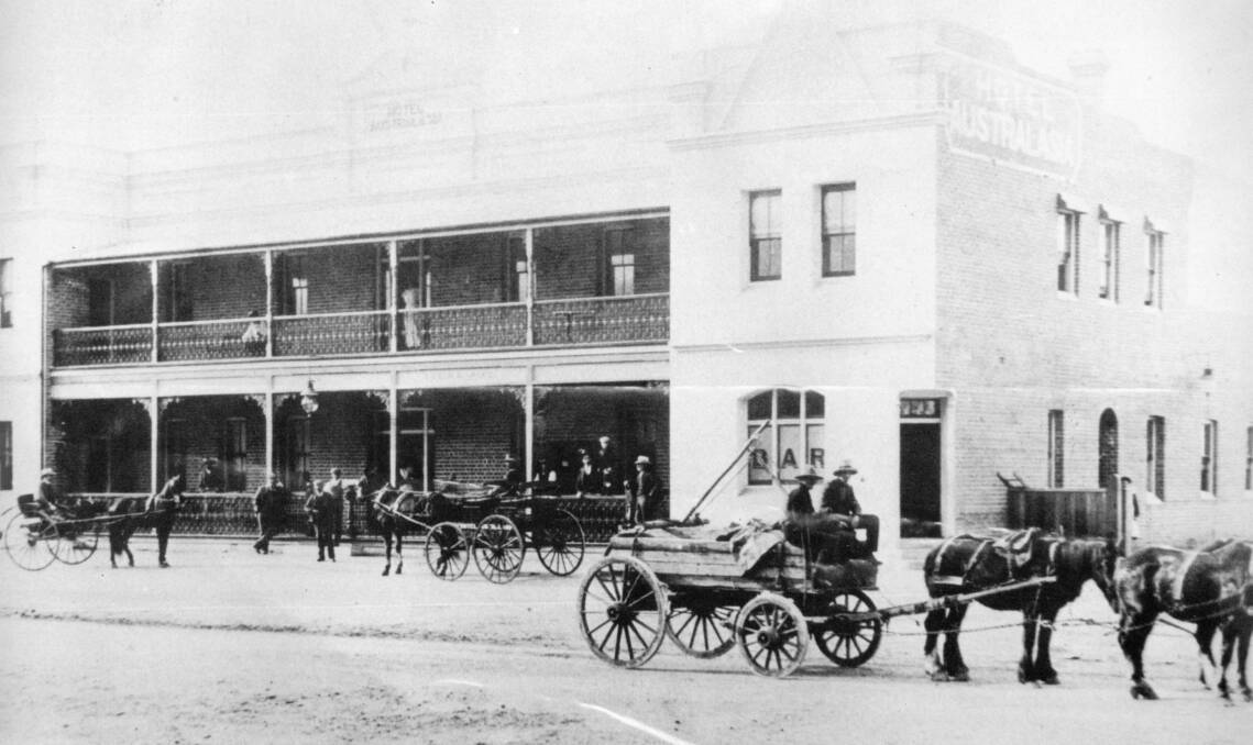 The Land and Environment Court has approved development of a supermarket and retail tenancy on the site of the Hotel Australasia, pictured here in 1908. Photo: George family collection.