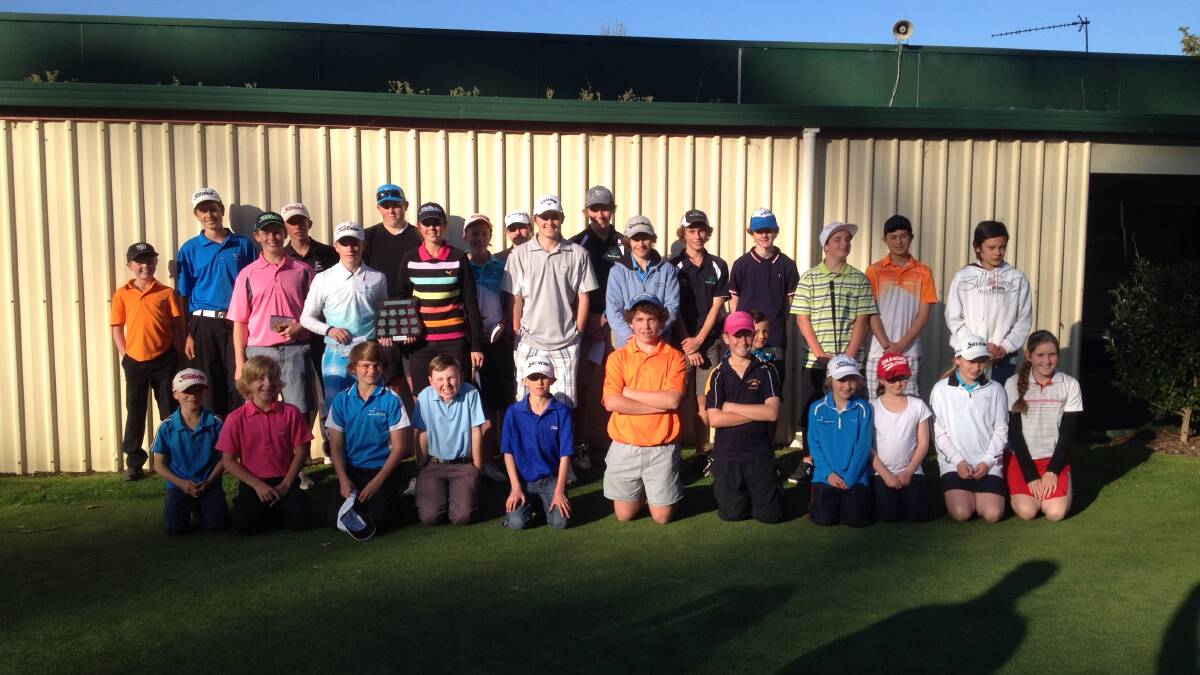 Entrants in the 2014 Eden Junior Open (above) pose for a photo during the presentations on the weekend
