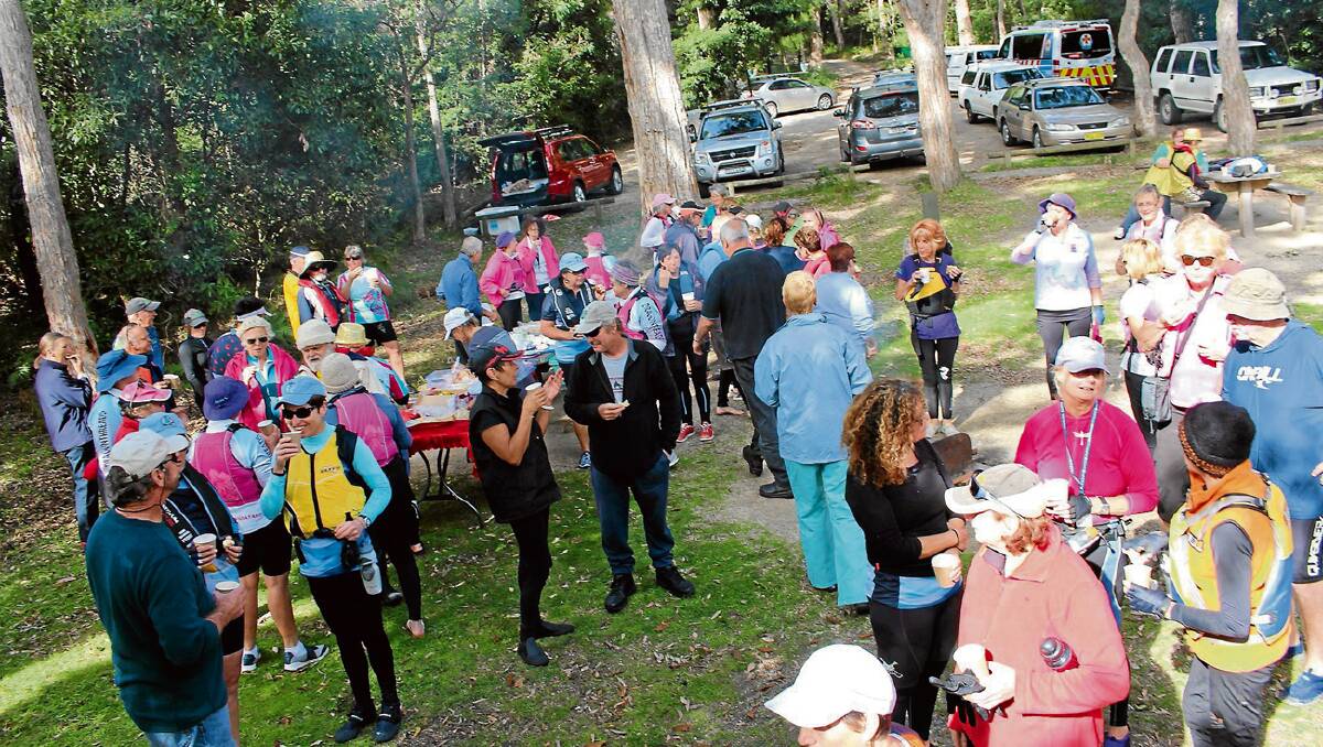 • Paddlers from nine clubs enjoyed morning tea at Sandy Point.