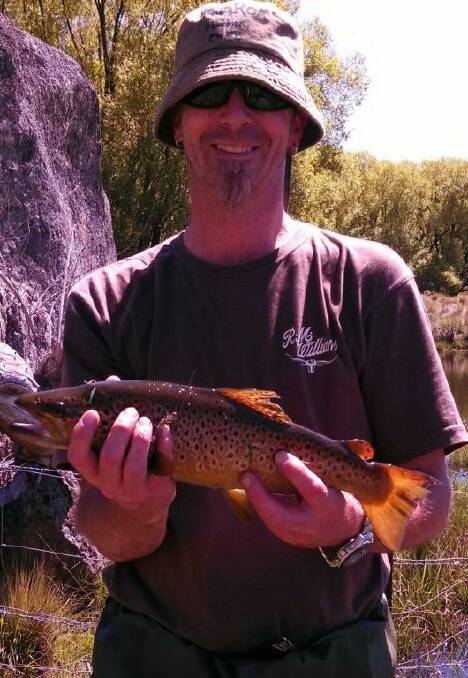 • Morgan Wood caught this excellent brown trout near Nimmitabel.