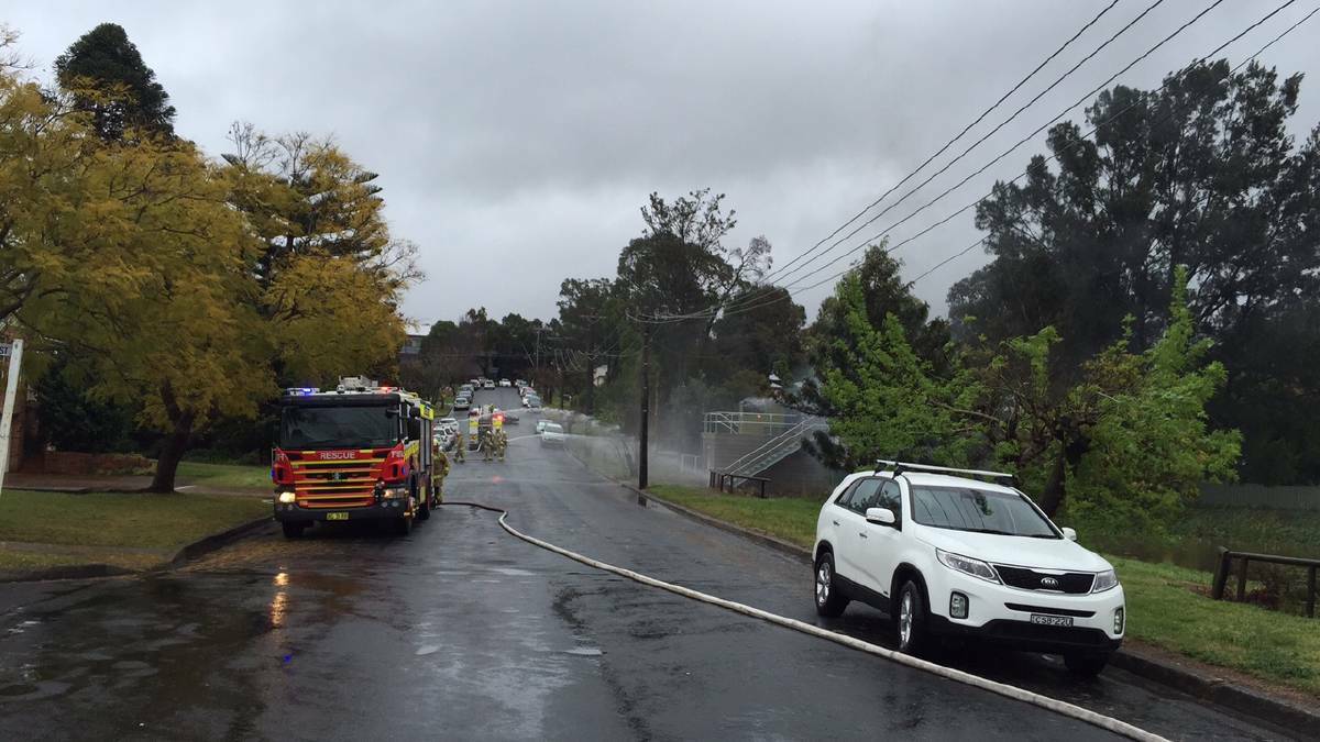 An electricity substation has caught fire and exploded in Hyam Street, Nowra.