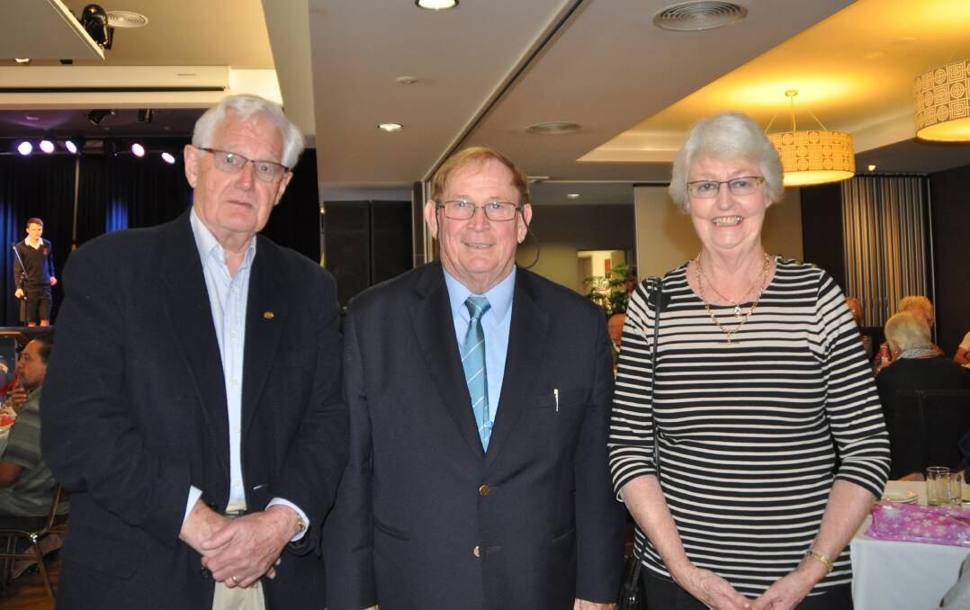 John and Jan Aveyard with mayor of Bega Valley Shire Council, Michael Britten at the Golden Gig, Tuesday, March 17. 