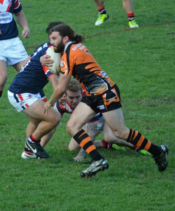 ON SONG: Michael Tadich scored two tries in the Bay’s win against Eden on Sunday. 