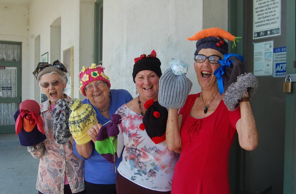 Lovely ladies Beryl Gamble, Valma Barber, Sandy Huff and Margaret Sheaves pose ahead of Saturday morning's beanie parade in Imlay Street.
Read all about the parade and check out what's on this Easter. 

