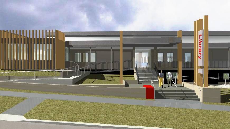 Artist's impression of the proposed Tura Library.  