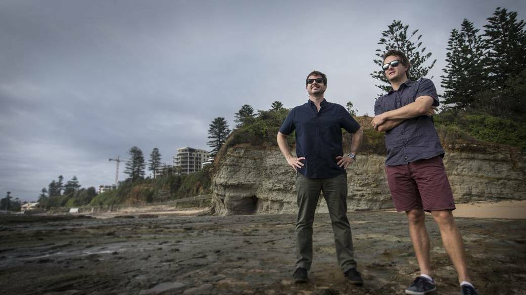 University of Wollongong academics Professor Chris Gibson and Dr Andrew Warren have been researching the history of surfing and surfboard making. They will talk about their findings at a Uni in the Brewery event. Picture: PAUL JONES 