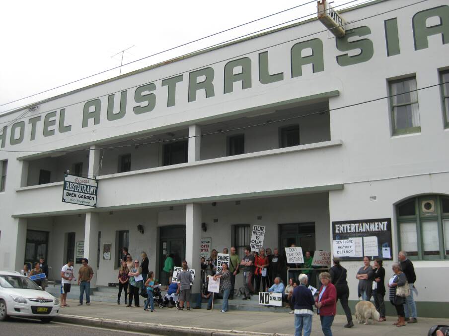 Protests continue to save the building formerly known as the Hotel Australasia. 