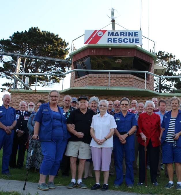 Keeping watch: Eden Marine Rescue volunteers past and present gather for afternoon tea on Sunday, May 1, to celebrate 30 years of service to the Eden community, with many more years to come. Picture: Melanie Leach