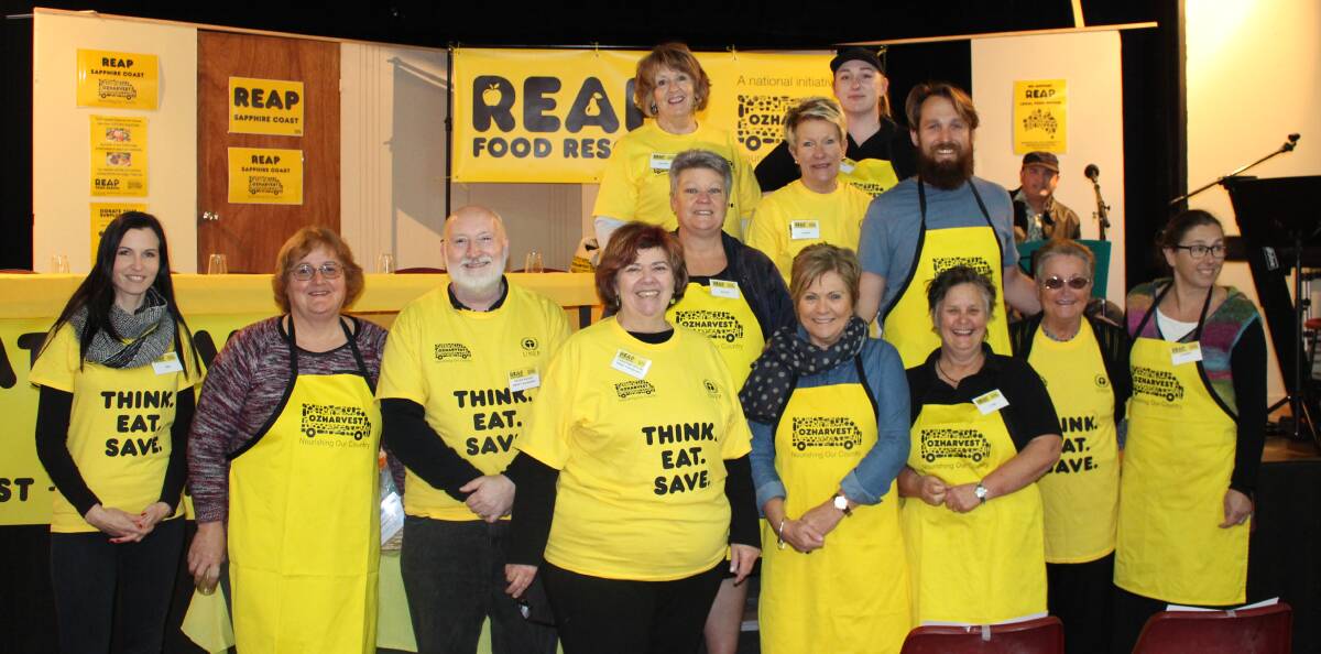 Food for thought: REAP Sapphire Coast volunteers with local chef Paul West at the Think.Eat.Save event on Sunday, July 24. 