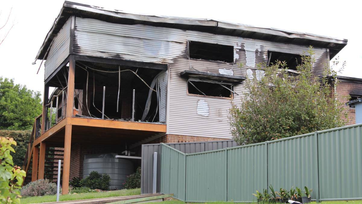 The house in Phillips Street, Eden, was significantly damaged by fire on the morning of March 16.