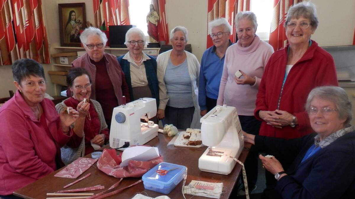 Busy members of the Candelo Craft Group, who will be supporting local charities with the proceeds of their Craft Exhibition this Saturday at Candelo Hall.