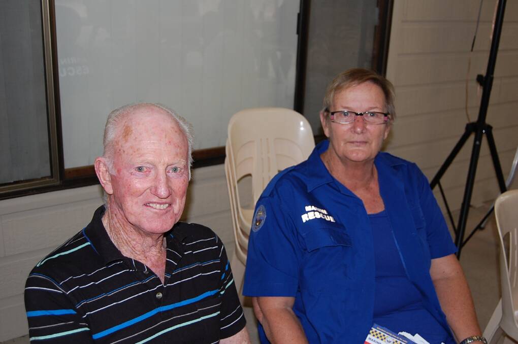 Two of Eden’s most willing volunteers, Neville Cowgill (left) and Jenny Drenkhahn, proudly representing Marine Rescue.