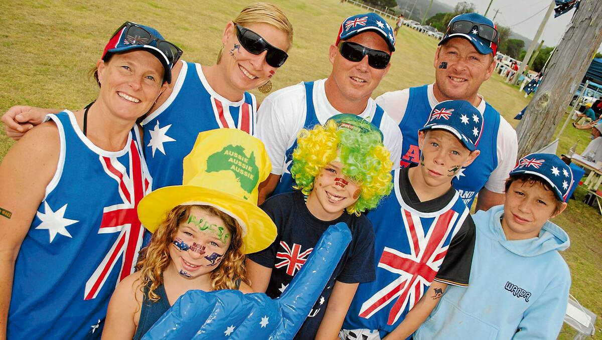 • Flashback to 2012: The Spinks Tiling team was hopeful for a win against the Eden Men’s Shed at the Australia Day cricket match. Pictured are (back) Sharon Spink, Gretchen Lea (Sydney), Mark Brian (Sydney), Mark Spink, (front) Hayley Spink, Jordon Brian, Corey Spink and Harrison Brian.