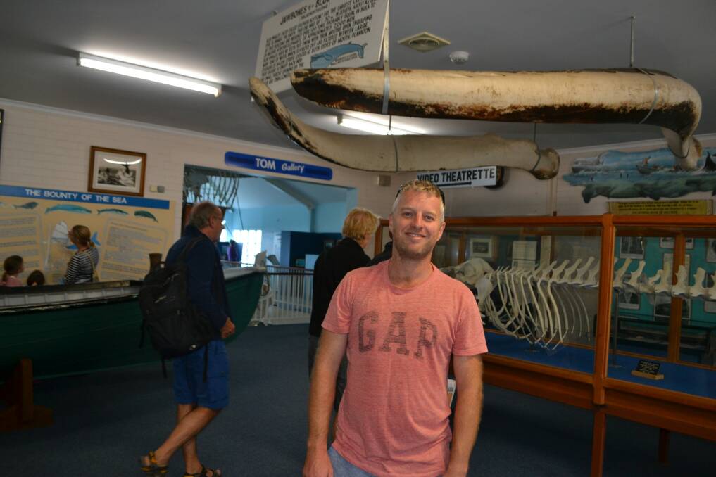 Ex-Scotsman and now an Aussie,  Ken Taggart just walked into the Eden Killer Whale Museum.  He was fascinated by Old Tom's story.