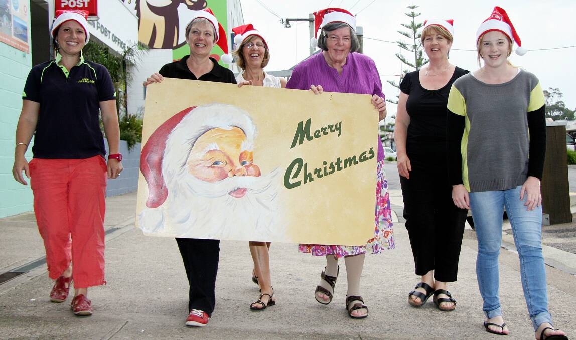 Melanie Warren (Eden Gas and Gear), Karen Lott (Sprout Eden), Sue Heffernan (Mark Anthony’s Surf Shop), Betty Buckland (Roswitha’s Delicatessen), Jo Williams (Sweet Shoes and Handbags) and Rhi Davis (Eden Pharmacy) are excited about hosting Christmas On Imlay for Eden shoppers tonight.