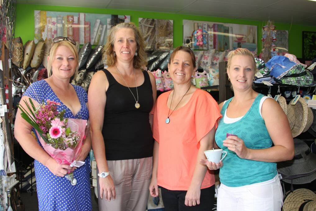 Florist Hayley Halo, jewellery maker Kylie Ewin, HeBeJeen's proprietor Janine Chester and candle maker Mel Seymour.
