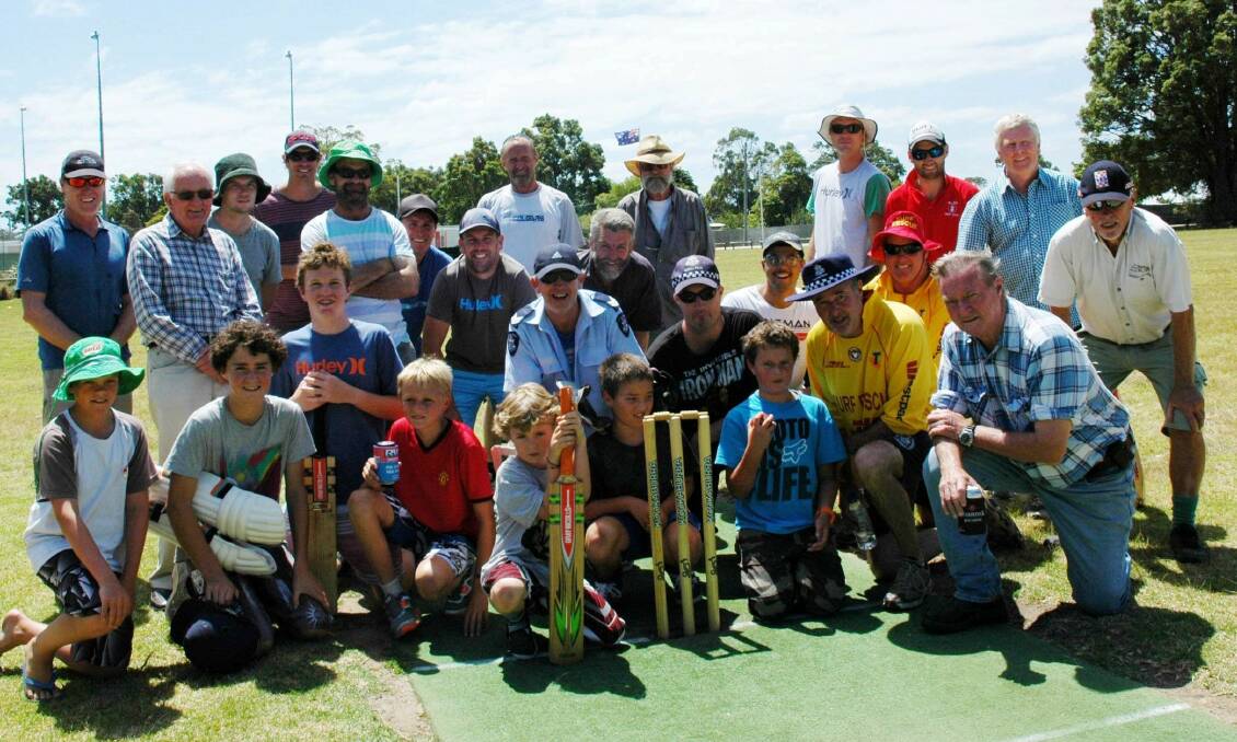 The Mallacoota All Stars Cricket Team had a friendly match against The Uniforms.  The Uniforms consist of regular and volunteer members of the local Police, CFA, Surf Life Saving and SES Groups.