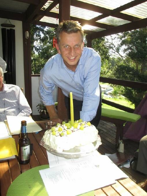Member for Bega Andrew Constance celebrates his 40th birthday last week and his reindorsement as the Liberal candidate for the March 2015 NSW state election. 