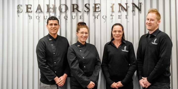 Seahorse Inn team members Troy Aldridge, Trudi Marrapodi, Cass Chatfield and Shannan Owen. 