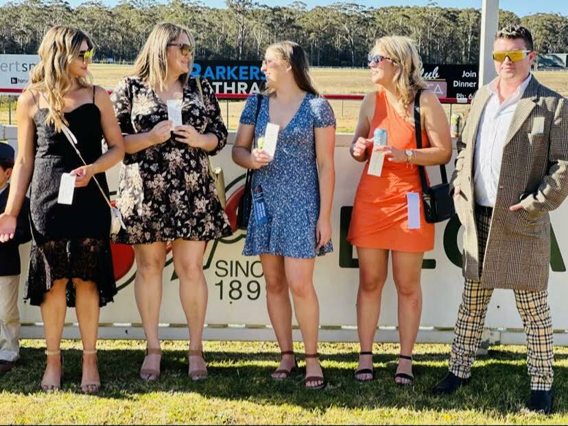 An array of colourful and funky outfits were worn for the 2023 South Coast Timber Eden Cup Race Day Fashions on the Field event. Picture supplied.
