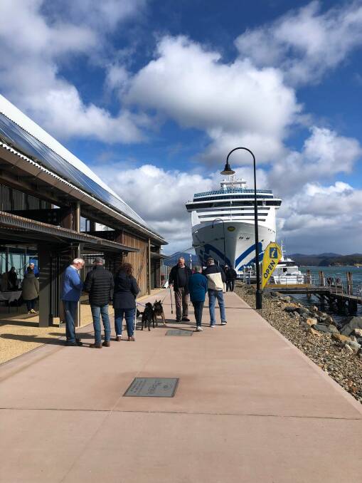 Members of the community gave a warm welcome to visitors off the Coral Princess cruise ship on Sunday, August 7, 2022. Photo supplied. 