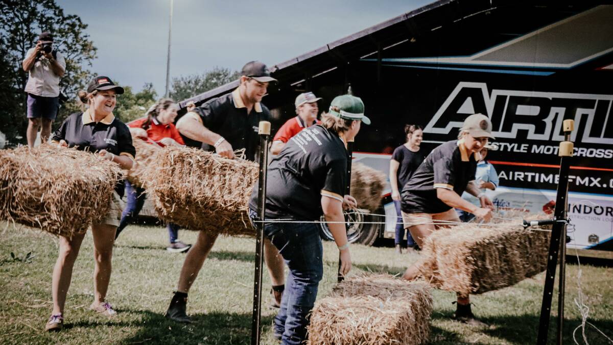 Competitors hard at work during the 2023 Bega Show Farmers Challenge. Picture by Kanoona Kaptures. 